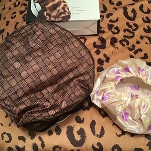 Electric heated deep conditioning hair spa cap plus shower cap